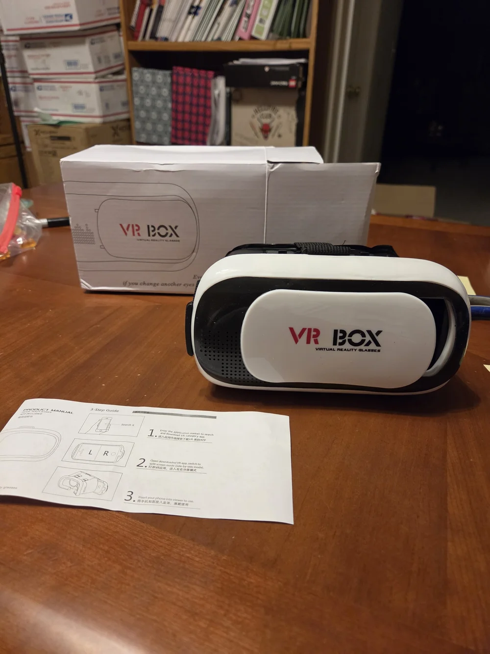 VR BOX Smartphone Virtual Reality Headset - White & Black